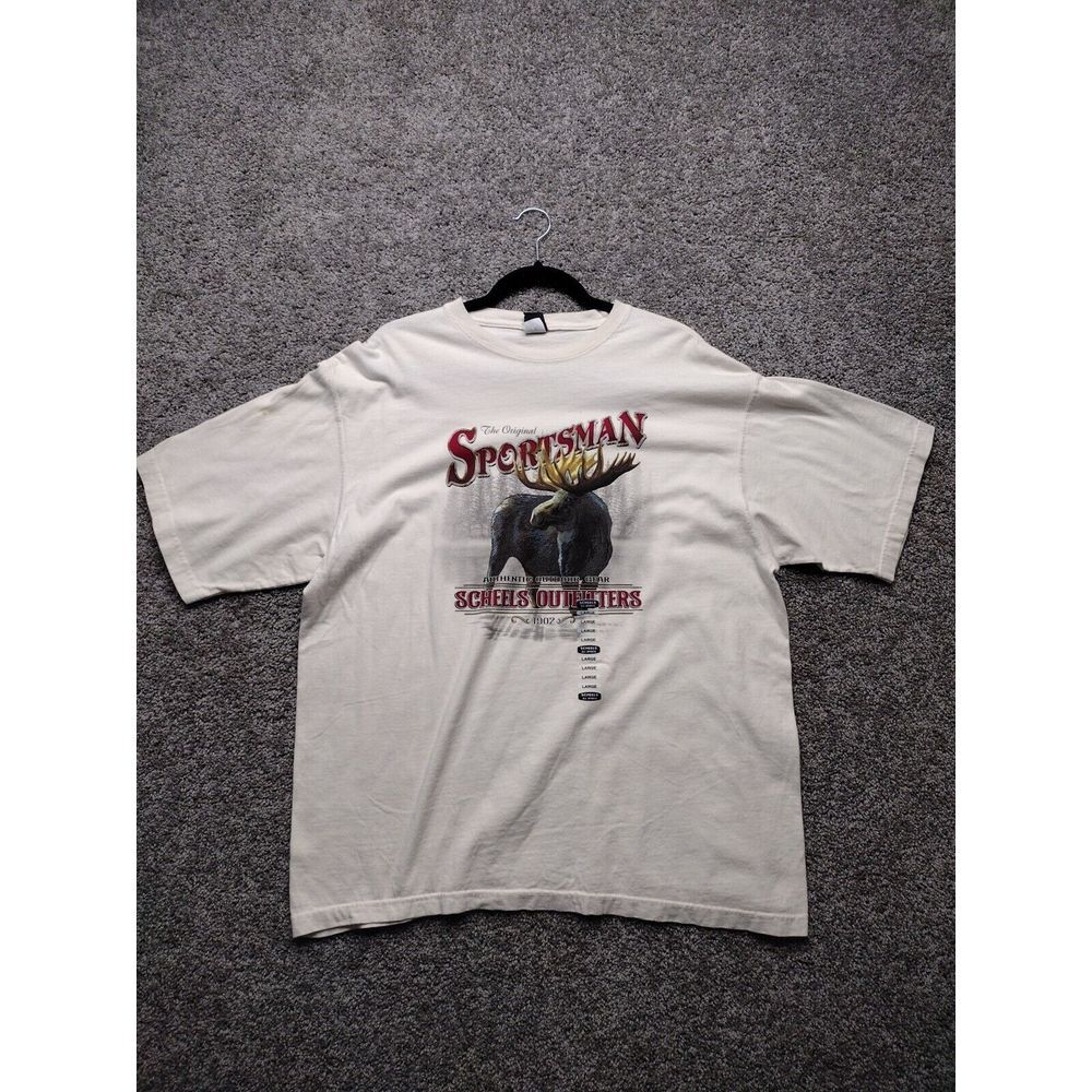 NWT‎ Further Out Scheels Outfitters Mens Size L Short Sleeve Hunting MOOSE Tee